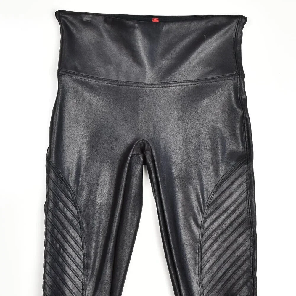 SPANX Faux Leather Moto Legging - Small